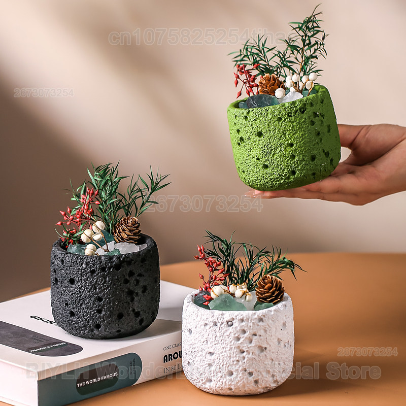 Home Fragrance Jar - ディフューザーストーンオーナメントセメントディフューザーストーンコンテナホームデコレーション寝室用芳香装置ギフトホームアクセサリーセメントジャー