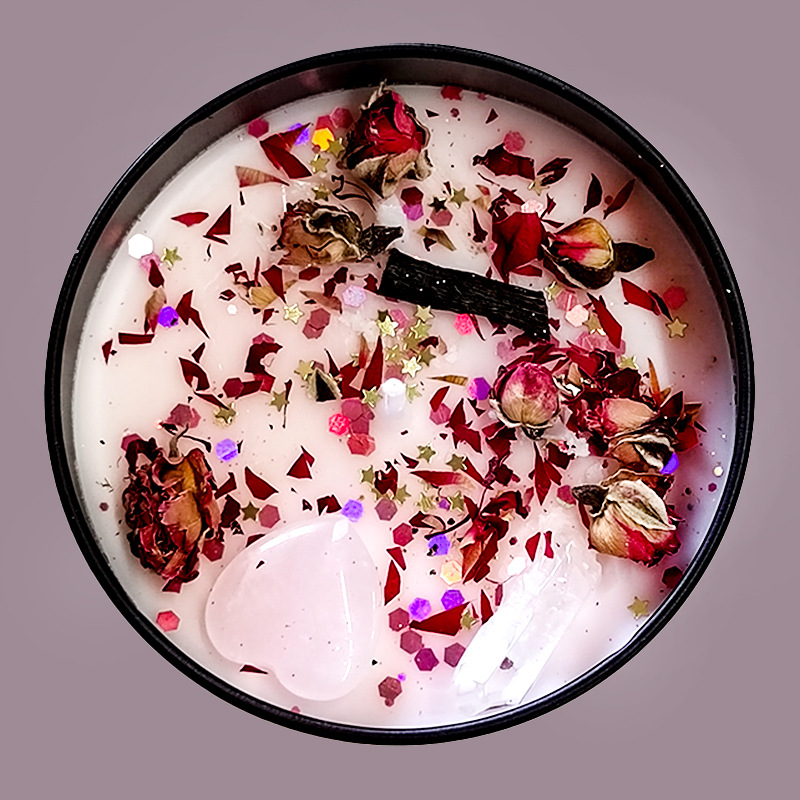 Home Fragrance Jar - 手作りクリスタル鉄缶ワックスアロマセラピーキャンドルDIY香り付きキャンドルホームデコレーションギフト長持ちする香り