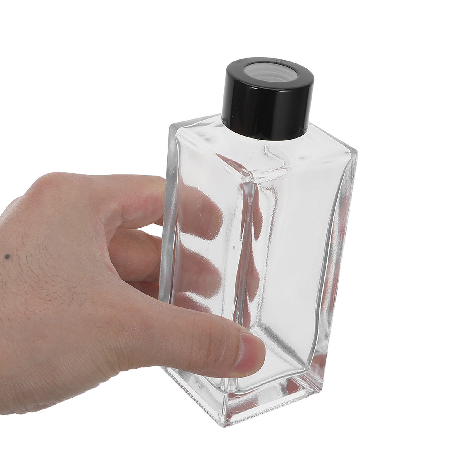 Home Fragrance And Diffuser - 4 セットバスルームフレグランスディフューザーリード小型ミニ透明ガラス香水詰め替えボトルセットホームアロマセラピールーム香りスティック