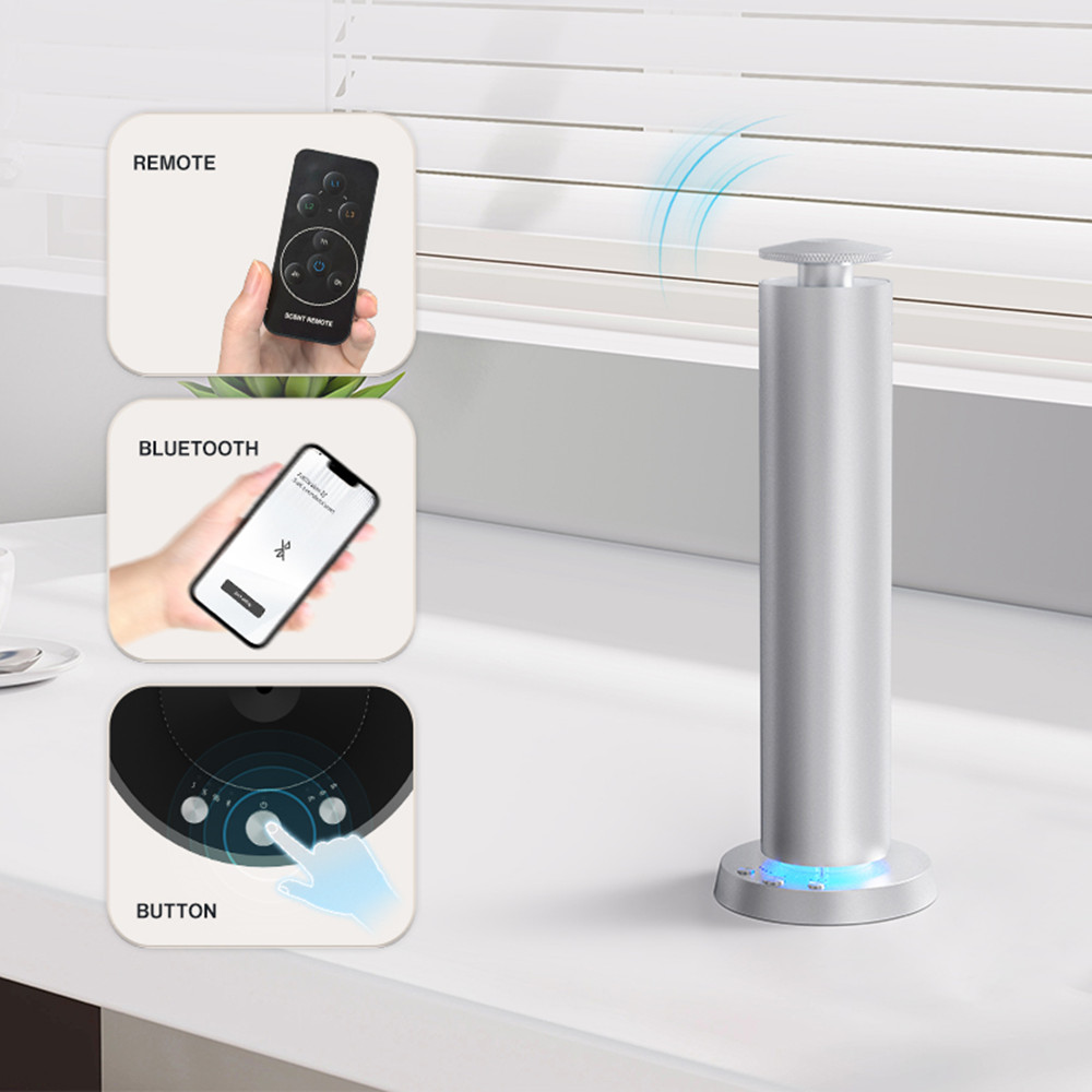 Home Fragrance Potpourri - ホームフレグランス香水Bluetoothアロマディフューザーバッテリー金属素材エアフレーバー120MLエッセンシャルオイル容量カラムマシン