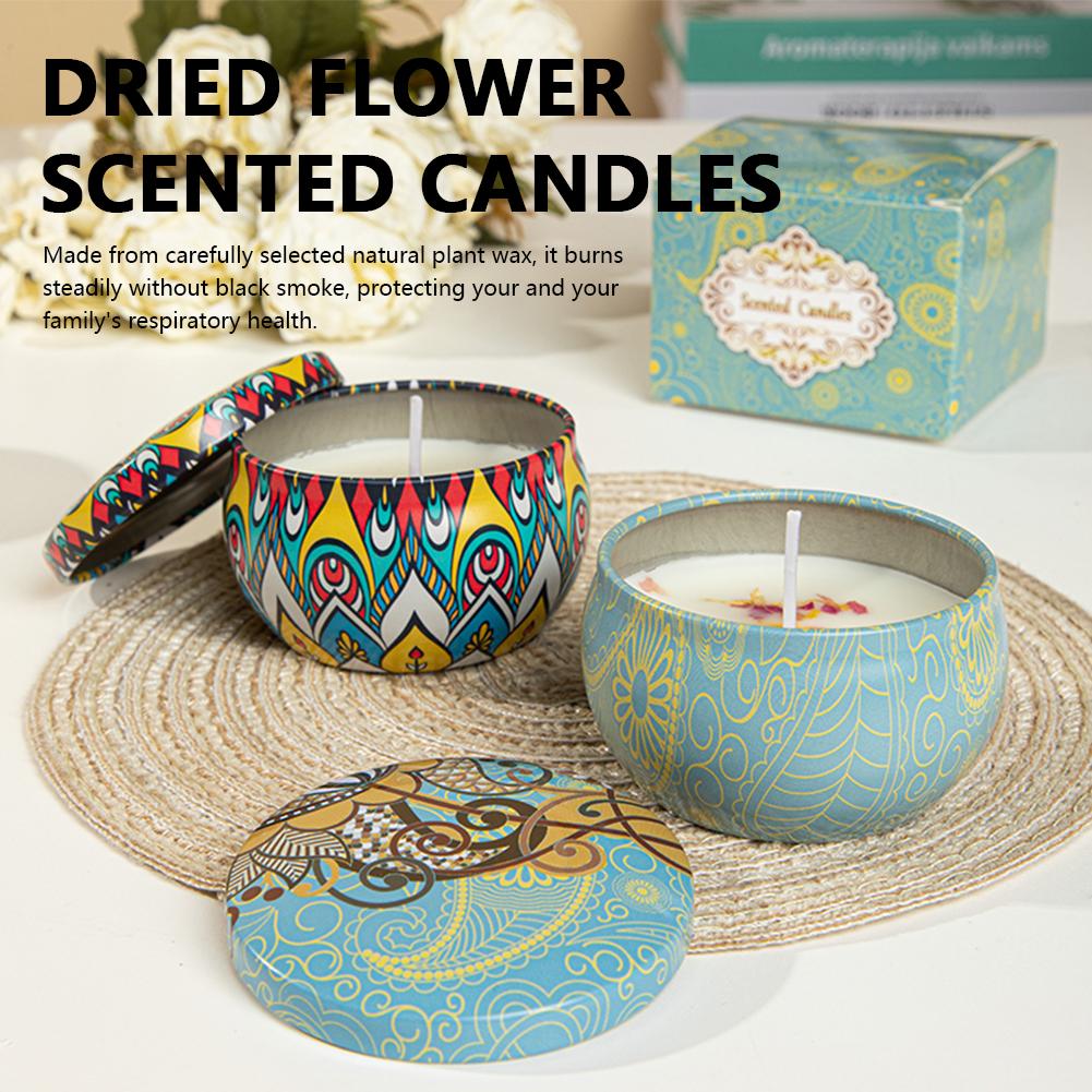アロマセラピーキャンドル 花の香り 香り付きキャンドルジャー - Home Fragrance Jar のレビューと価格