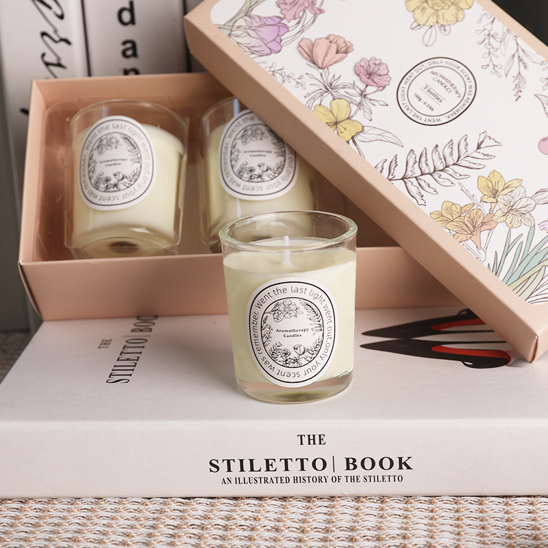 香りのキャンドル ギフト ボックス セット 3 つの機器ロマ - Home Fragrance Set Gift のレビューと価格