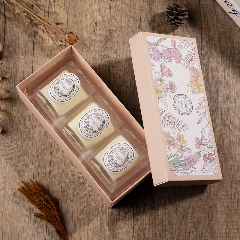 香りのキャンドル ギフト ボックス セット 3 つの機器ロマ - Home Fragrance Set Gift のレビューと価格