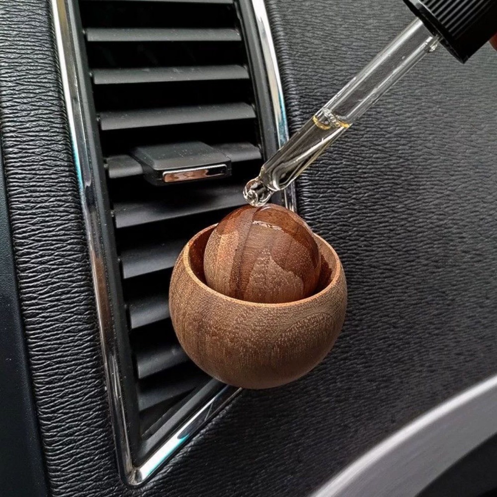 球形木製エッセンシャルオイルフレグランスディフューザー 車用 - Home Fragrance Potpourri のレビューと価格