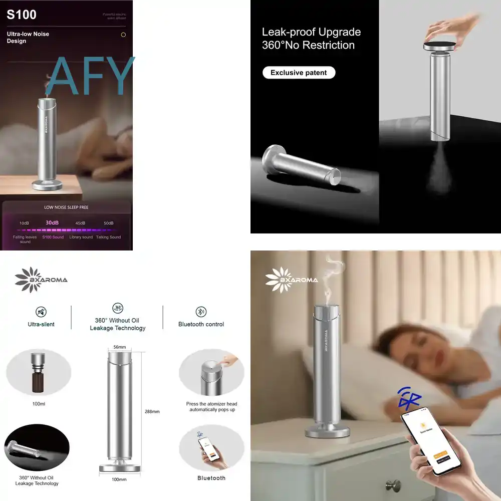 シルバーアロマセラピーエッセンシャルオイルディフューザー、家 - Home Fragrance Market のレビューと価格