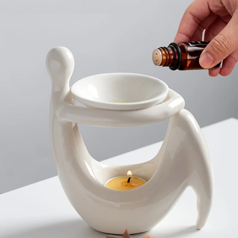 セラミック製インセンスバーナー、人体型エッセンシャルオイルキ - Home Fragrance Oil Burner のレビューと価格