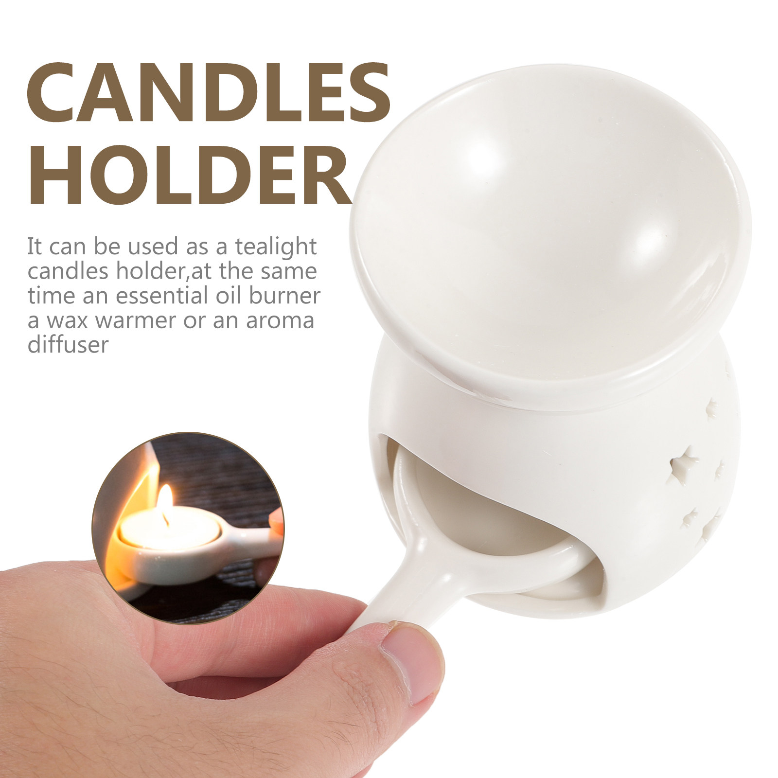 1セット セラミック製ティーライトホルダー エッセンシャルオ - Home Fragrance Oil Burner のレビューと価格