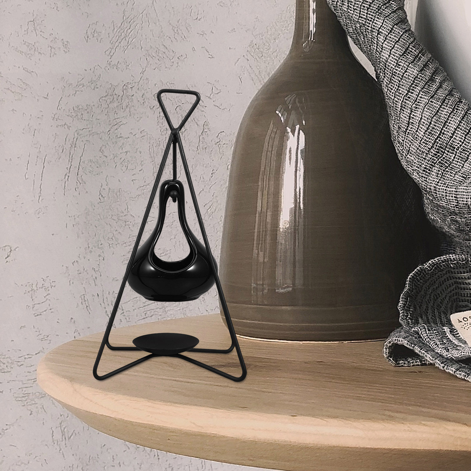 アロマワックスバーナー1セット、鉄製セラミック製エッセンシャ - Home Fragrance Oil Burner のレビューと価格