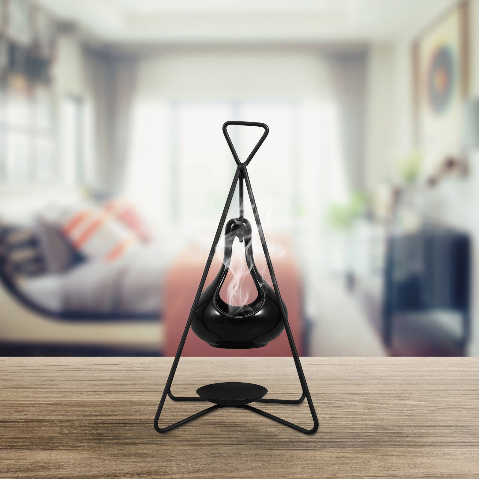 アロマワックスバーナー1セット、鉄製セラミック製エッセンシャ - Home Fragrance Oil Burner のレビューと価格