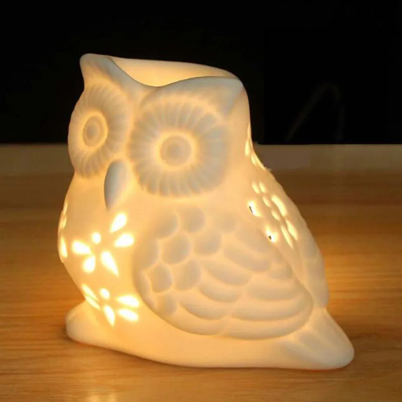 磁器製中空フクロウアロマセラピーバーナー、フクロウエッセンシ - Home Fragrance Oil Burner のレビューと価格