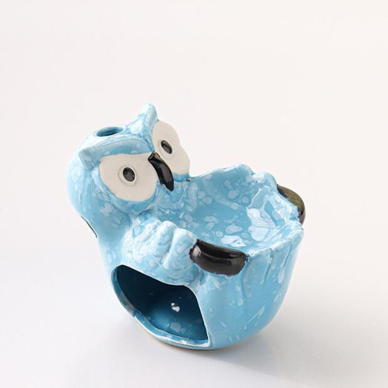 セラミック製中空フクロウ型アロマバーナー、エッセンシャルオイ - Home Fragrance Oil Burner のレビューと価格