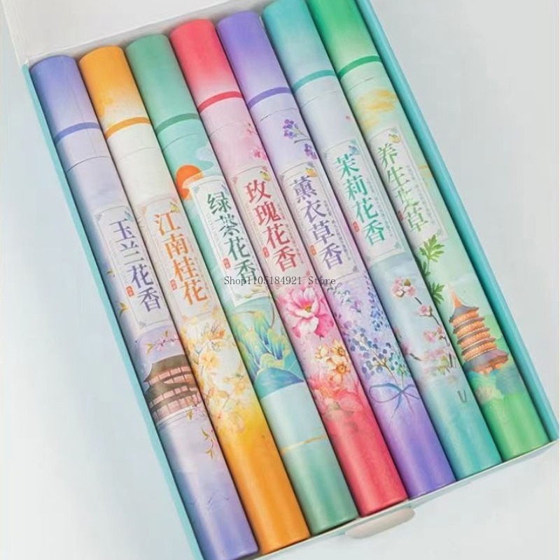 7種類の天然植物の花の香りスティックインセンスギフトボックス - Home Fragrance Set Gift のレビューと価格