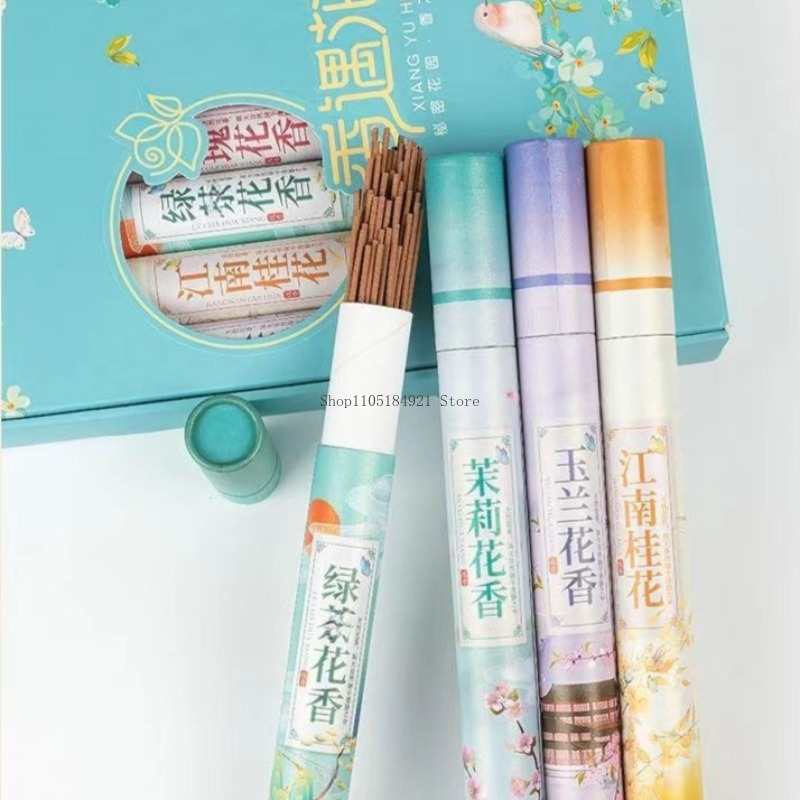 7種類の天然植物の花の香りスティックインセンスギフトボックス - Home Fragrance Set Gift のレビューと価格
