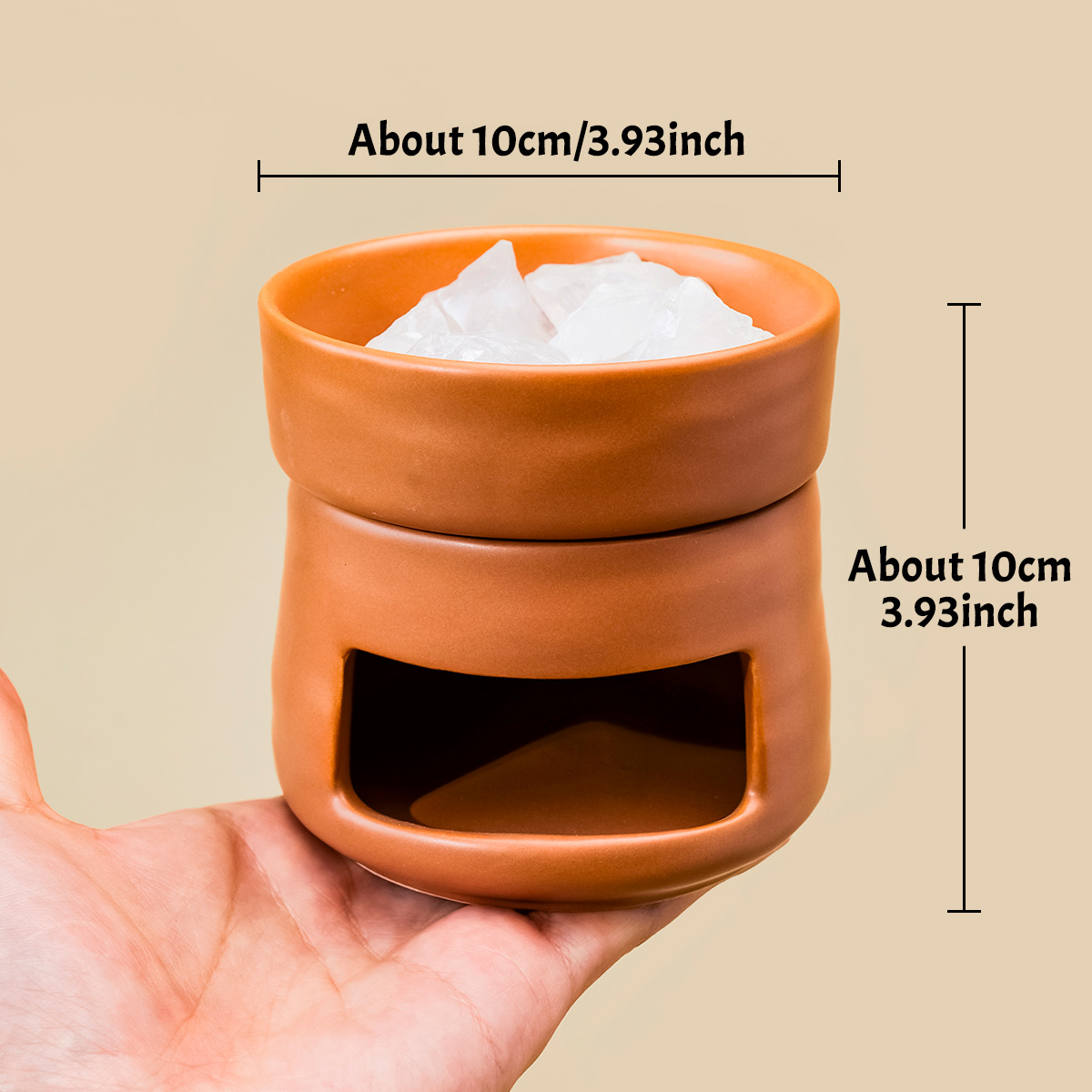 1セット天然クリスタルアロマストーン、セラミックアロマバーナ - Home Fragrance Oil Burner のレビューと価格