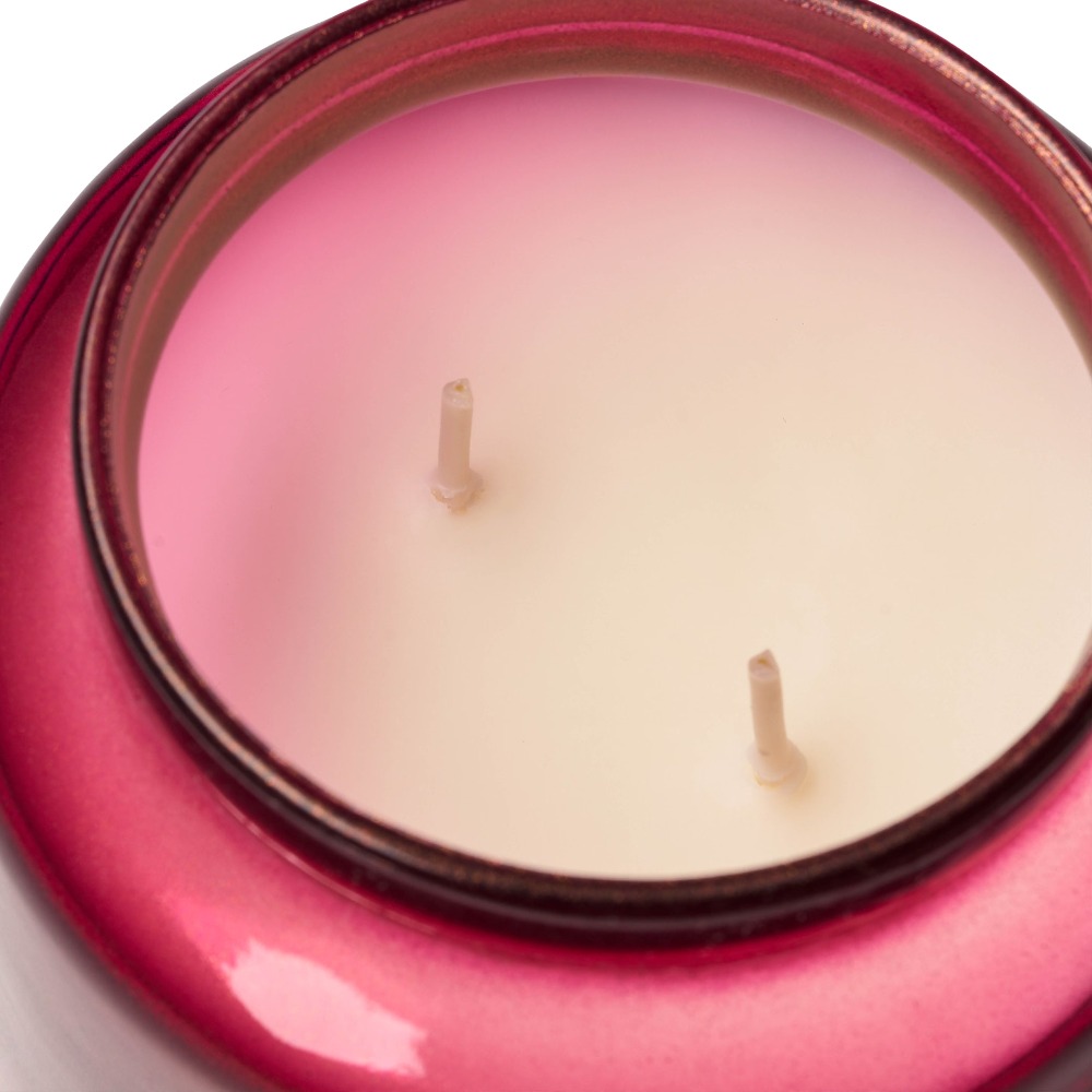 赤いガラス瓶のキャンドル、金色の蓋付き、赤いクランベリーチェ - Home Fragrance Jar のレビューと価格