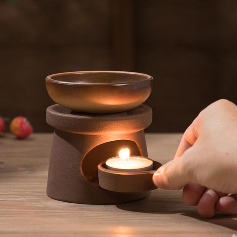 粗い陶器エッセンシャルオイル炉茶ストーブアロマセラピーバーナ - Home Fragrance Oil Burner のレビューと価格