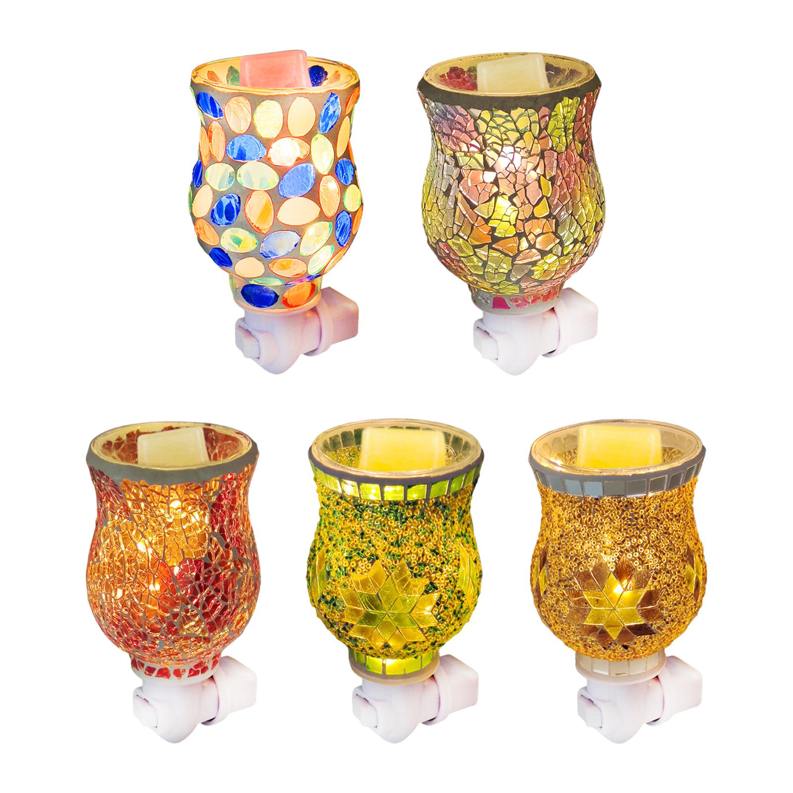 モザイクガラス製プラグインワックスメルトウォーマー、電気式ナ - Home Fragrance Candles のレビューと価格