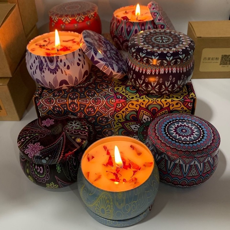 1/4 個ヴィンテージ香り付きキャンドル大豆ワックスキャンド - Home Fragrance Jar のレビューと価格